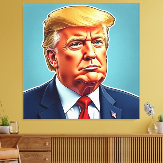 Trump Leinwanddruck (Insitu (Wohnzimmer))