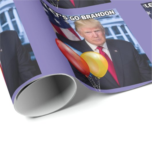 TRUMP LET'S GO BRANDON BIRTHDAY WRAPPING PAPIER GESCHENKPAPIER (Rolleneckpunkt)