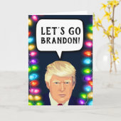 TRUMP LET'S GO BRANDON! CHRISTMAS Grußkarten Karte (Gelbe Blume)