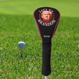 Trump Let's Go Brandon Monogram Black Golf Headcover