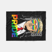 Trump Lgbt Gay Pride Month Lesbian Biual Transgend Fleecedecke (Vorderseite (Horizontal))