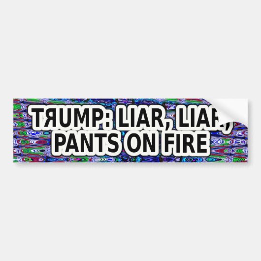 Trump: Liar, Liar, Pants on Fire Autoaufkleber (Vorne)