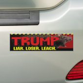 Trump - Liar, Loser, Leach Autoaufkleber (Auf Auto)