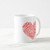 Trump Liebe Herz Word Cloud Art Kaffeetasse (VorderseiteRechts)