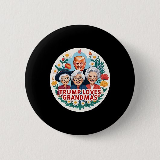 Trump Lieben Großmüttertag Button (Vorderseite)