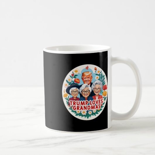 Trump liebt Omas Oma Muttertag Kaffeetasse (Rechts)