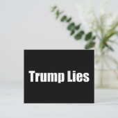 Trump Lies Postkarte (Stehend Vorderseite)