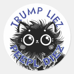 Trump Lolcat Runder Aufkleber
