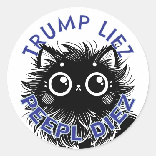 Trump Lolcat Runder Aufkleber (Vorderseite)