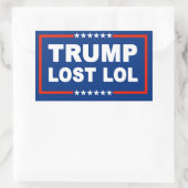 Trump Lost Lol Rechteckiger Aufkleber (Tasche)