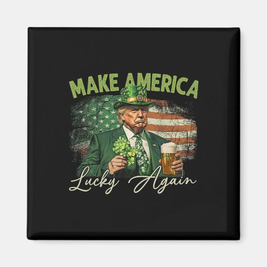 Trump Mach Amerika wieder glücklich St. Patrick's Magnet (Vorne)