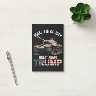 Trump macht 4. Juli mit Militär wieder großartig Post-it Klebezettel
