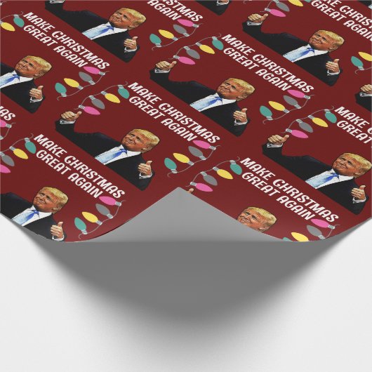 TRUMP MACHT CHRISTMAS WIEDER GROSSES PAPIER GESCHENKPAPIER (Ecke)