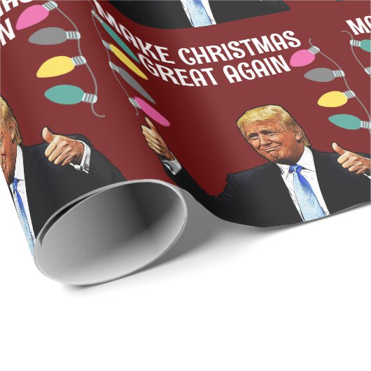 TRUMP MACHT CHRISTMAS WIEDER GROSSES PAPIER GESCHENKPAPIER (Rolleneckpunkt)