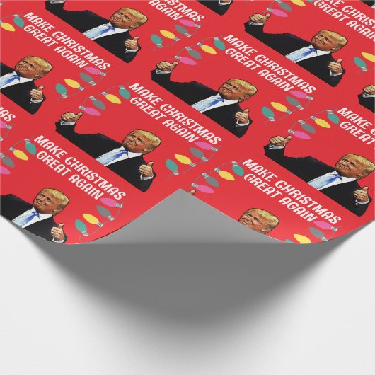TRUMP MACHT CHRISTMAS WIEDER GROSSES PAPIER GESCHENKPAPIER (Ecke)