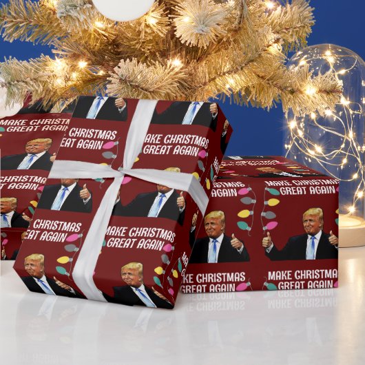 TRUMP MACHT CHRISTMAS WIEDER GROSSES PAPIER GESCHENKPAPIER (Feiertage)