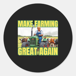 Trump macht die Landwirtschaft wieder zum Bauer vo Runder Aufkleber