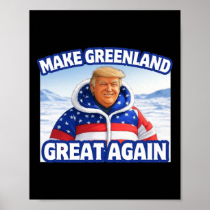 Trump macht Grönland wieder groß unter der Flagge Poster