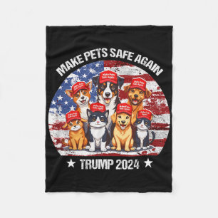 Trump macht Haustiere wieder sicher Lustig Save Ou Fleecedecke