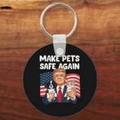 Trump macht Haustiere wieder zum Spaß Rettend Schlüsselanhänger (Vorderseite)