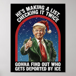 Trump macht Liste, überprüft sie zweimal, lustige Poster