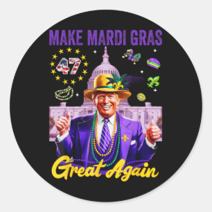 Trump macht Mardi Gras wieder großartig Parade Cos Runder Aufkleber