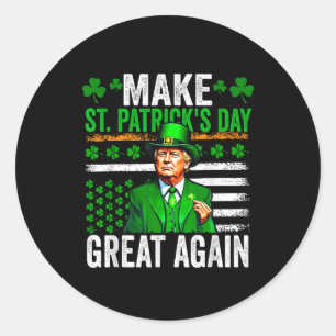 Trump macht St. Patricks Day wieder großartig Trum Runder Aufkleber