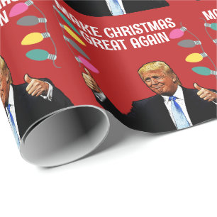 TRUMP MACHT WEIHNACHTEN WIEDER GROSS 2024 GESCHENKPAPIER
