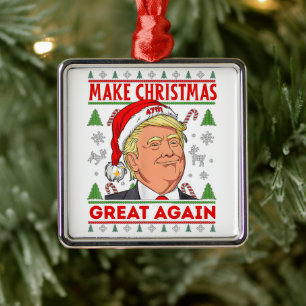 Trump macht Weihnachten wieder großartig, Donald T Ornament Aus Metall