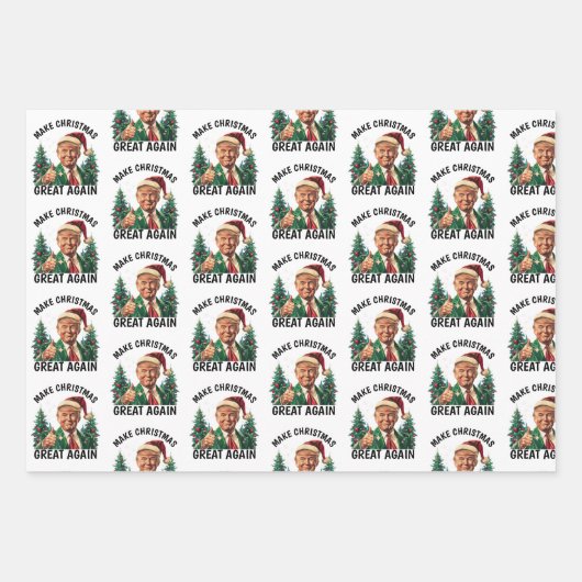 Trump macht Weihnachten wieder großartig | Funny T Geschenkpapier Set (Vorderseite)
