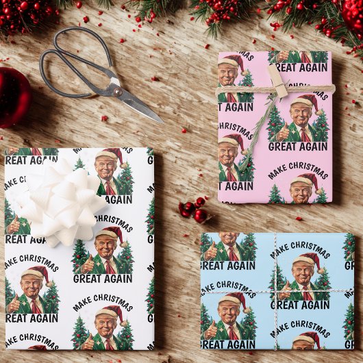 Trump macht Weihnachten wieder großartig | Funny T Geschenkpapier Set