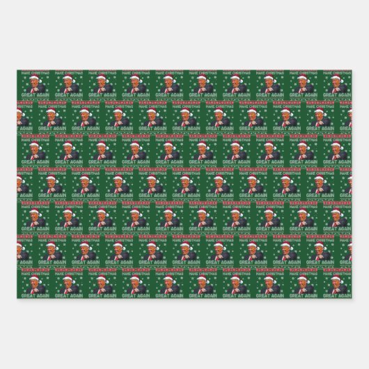 Trump macht Weihnachten wieder großartig Geschenkpapier Set (Vorderseite 2)