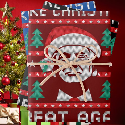 Trump macht Weihnachten wieder großartig Geschenkpapier Set