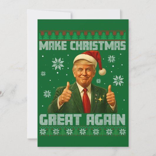 Trump macht Weihnachten wieder großartig grün (Vorderseite)