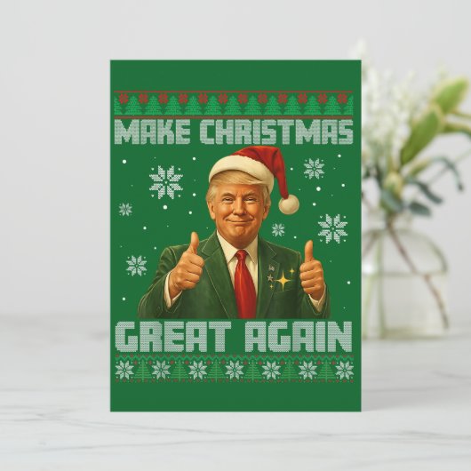 Trump macht Weihnachten wieder großartig grün (Stehend Vorderseite)