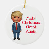 Trump macht Weihnachten wieder großartig Keramik Ornament (Vorne)