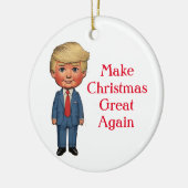 Trump macht Weihnachten wieder großartig Keramik Ornament (Links)