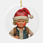 Trump macht Weihnachten wieder großartig Keramik Ornament (Hinten)