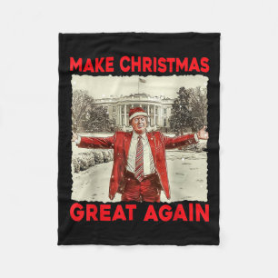 Trump macht Weihnachten wieder großartig Trump Wei Fleecedecke