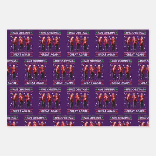 Trump macht Weihnachten wieder großartig Trump Wei Geschenkpapier Set (Vorderseite 2)