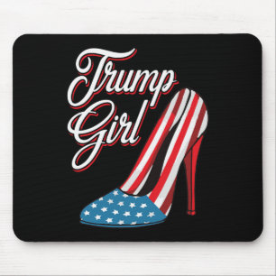 Trump Mädchen 2025 High Heels Amerikanische Flagge Mousepad