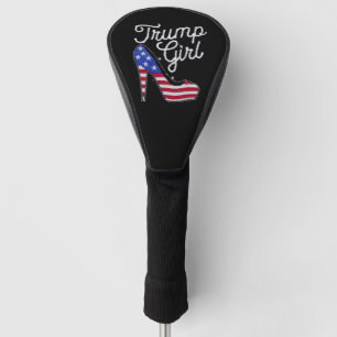 Trump Mädchen High Heel Amerikanische Flagge Bling Golf Headcover