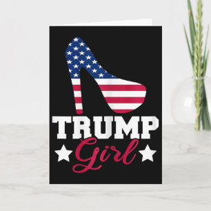 Trump Mädchen Republikanische Frau Gop Patriot Hig Karte
