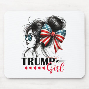 Trump Mädchen Unordentlicher Dutt Sungles Trump 20 Mousepad