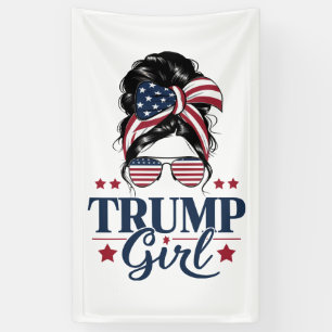 Trump Mädchen Unordentlicher Dutt Trump 2024 Wahl Banner