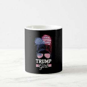 Trump Mädchen Unordentlicher Dutt USA 47 Präsident Kaffeetasse