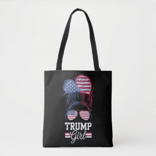 Trump Mädchen Unordentlicher Dutt USA 47 Präsident Tasche