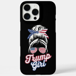 Trump Mädchen Unordentlicher Dutt Vintage USA Amer iPhone 16 Pro Max Hülle