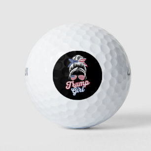 Trump Mädchen Unordentlicher Dutt Vintage USA Amer Golfball