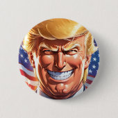 Trump MAGA 2024 America First Button (Vorderseite)